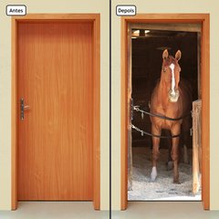Adesivo Decorativo de Porta - Cavalo - Estábulo - 187cnpt - comprar online