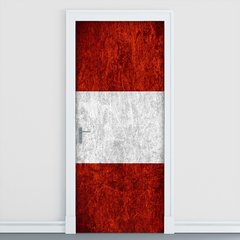 Adesivo Decorativo de Porta - Bandeira Áustria - 1889cnpt