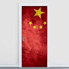 Adesivo Decorativo de Porta - Bandeira China - 1890cnpt