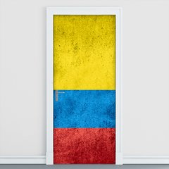 Adesivo Decorativo de Porta - Bandeira Colômbia - 1891cnpt