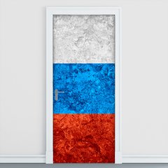 Adesivo Decorativo de Porta - Bandeira Rússia - 1900cnpt