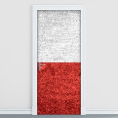 Adesivo Decorativo de Porta - Bandeira Polônia - 1902cnpt