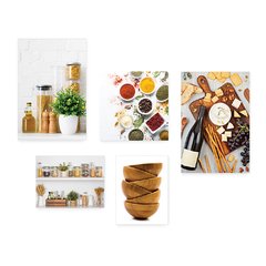 Kit 5 Placas Decorativas - Cozinha - Utensílios de Cozinha Casa Quarto Sala - 190ktpl5 - comprar online