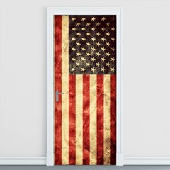 Adesivo Decorativo de Porta - Bandeira Estados Unidos - 192cnpt