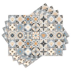 Jogo Americano com 4 peças - Azulejos - Mandalas - Geométrico - 1935Jo