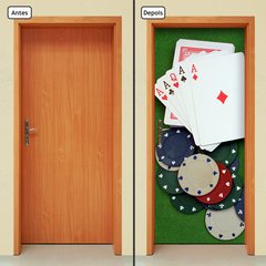Adesivo Decorativo de Porta - Poker - Baralho - 1937cnpt - comprar online