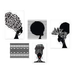 Kit 5 Placas Decorativas - Africanas - África Casa Quarto Sala - 193ktpl5 - comprar online
