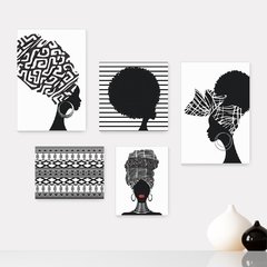 Kit 5 Placas Decorativas - Africanas - África Casa Quarto Sala - 193ktpl5