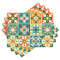 Jogo Americano com 4 peças - Azulejos - Mandalas - Abstrato - 1945Jo