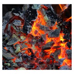 Papel de Parede Carvão Churrasco Brasa Sala Painel Adesivo - 194pc - comprar online