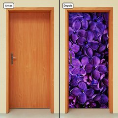 Adesivo Decorativo de Porta - Flores - Violetas - 1953cnpt - comprar online