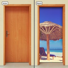 Adesivo Decorativo de Porta - Praia - Férias - 1957cnpt - comprar online