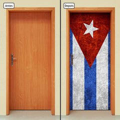 Adesivo Decorativo de Porta - Bandeira Cuba - 1964cnpt - comprar online