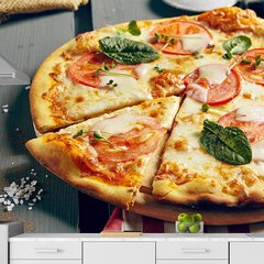 Papel de Parede Pizza Forno Cozinha Alimento Sala Painel Adesivo - 196pc