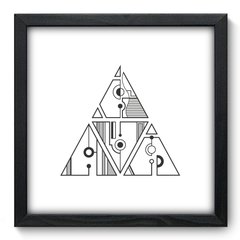 Quadro Decorativo com Moldura - Triângulos - 196qna