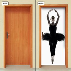 Adesivo Decorativo de Porta - Ballet - Bailarina - 1975cnpt - comprar online