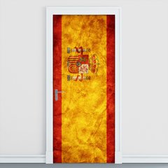 Adesivo Decorativo de Porta - Bandeira Espanha - 197cnpt