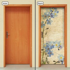 Adesivo Decorativo de Porta - Flores - 1981cnpt - comprar online