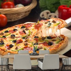 Papel de Parede Pizza Forno Cozinha Alimento Sala Painel Adesivo - 198pc
