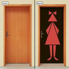Adesivo Decorativo de Porta - Banheiro Feminino - 2005cnpt - comprar online