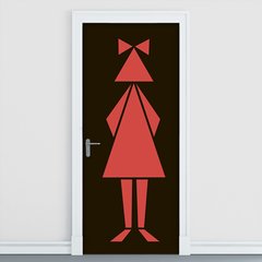 Adesivo Decorativo de Porta - Banheiro Feminino - 2005cnpt
