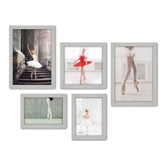 Kit Com 5 Quadros Decorativos - Ballet - Bailarinas - Balé - 200kq01 - Allodi