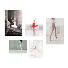 Kit 5 Placas Decorativas - Ballet - Bailarinas - Balé Casa Quarto Sala - 200ktpl5 - comprar online