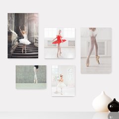 Kit 5 Placas Decorativas - Ballet - Bailarinas - Balé Casa Quarto Sala - 200ktpl5