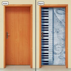 Adesivo Decorativo de Porta - Teclado - Música - 201cnpt - comprar online
