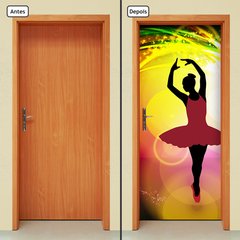 Adesivo Decorativo de Porta - Ballet - Bailarina - 2023cnpt - comprar online