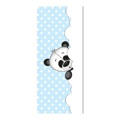Adesivo Decorativo de Porta - Panda - Infantil - Azul - 2030cnpt na internet