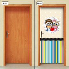 Adesivo Decorativo de Porta - Corujinhas - 2035cnpt - comprar online