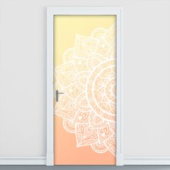 Adesivo Decorativo de Porta - Mandala - 2038cnpt