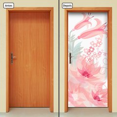 Adesivo Decorativo de Porta - Flores - 2040cnpt - comprar online