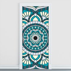 Adesivo Decorativo de Porta - Mandala - 2044cnpt