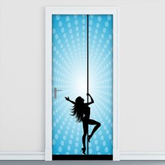 Adesivo Decorativo de Porta - Pole Dance - 2050cnpt