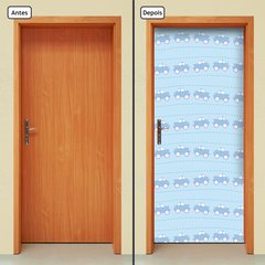 Adesivo Decorativo de Porta - Carrinhos - Infantil - 2053cnpt - comprar online