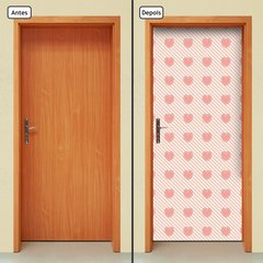 Adesivo Decorativo de Porta - Corações - Love - 2055cnpt - comprar online