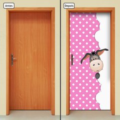 Adesivo Decorativo de Porta - Burrinho - Infantil - 2058cnpt - comprar online