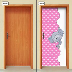 Adesivo Decorativo de Porta - Elefante - Infantil - 2059cnpt - comprar online