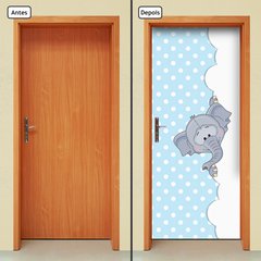Adesivo Decorativo de Porta - Elefante - Infantil - 2060cnpt - comprar online