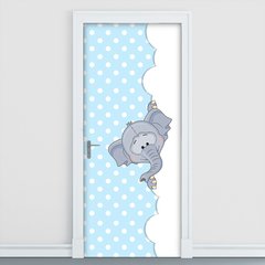 Adesivo Decorativo de Porta - Elefante - Infantil - 2060cnpt