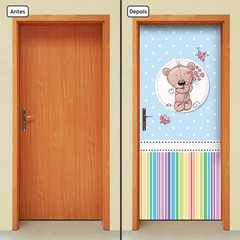 Adesivo Decorativo de Porta - Ursinho - Infantil - 2063cnpt - comprar online