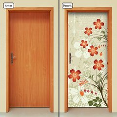 Adesivo Decorativo de Porta - Floral - Flores - 2066cnpt - comprar online