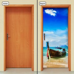 Adesivo Decorativo de Porta - Barco - Praia - 207cnpt - comprar online