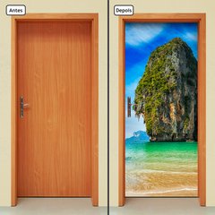 Adesivo Decorativo de Porta - Praia - Pedra - 208cnpt - comprar online