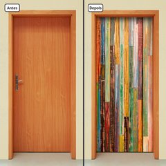 Adesivo Decorativo de Porta - Ripas de Madeira - 2101cnpt - comprar online