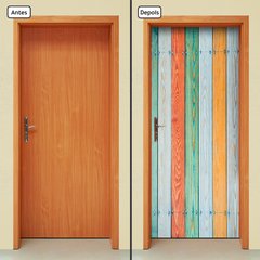 Adesivo Decorativo de Porta - Ripas de Madeira - 2103cnpt - comprar online