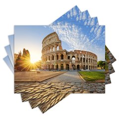 Jogo Americano com 4 peças - Coliseu - Roma - Itália - Viagem - 2108Jo