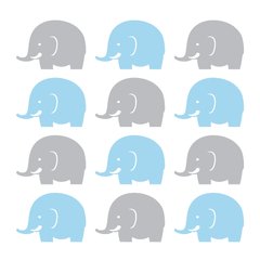 Adesivo de Parede Infantil Elefante Quarto Menino Bebe - 210ir - comprar online